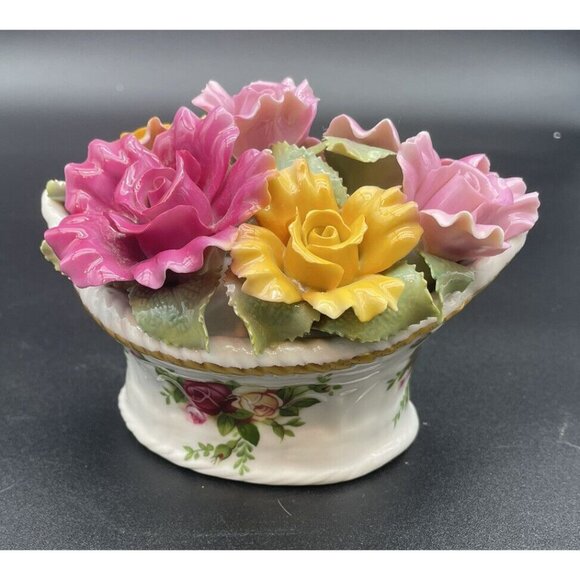 VNTG  1962  ROYAL ALBERT “OLD COUNTRY ROSES”MUSIC BOX  Plays “Blue Danube Waltz” - Picture 4 of 10